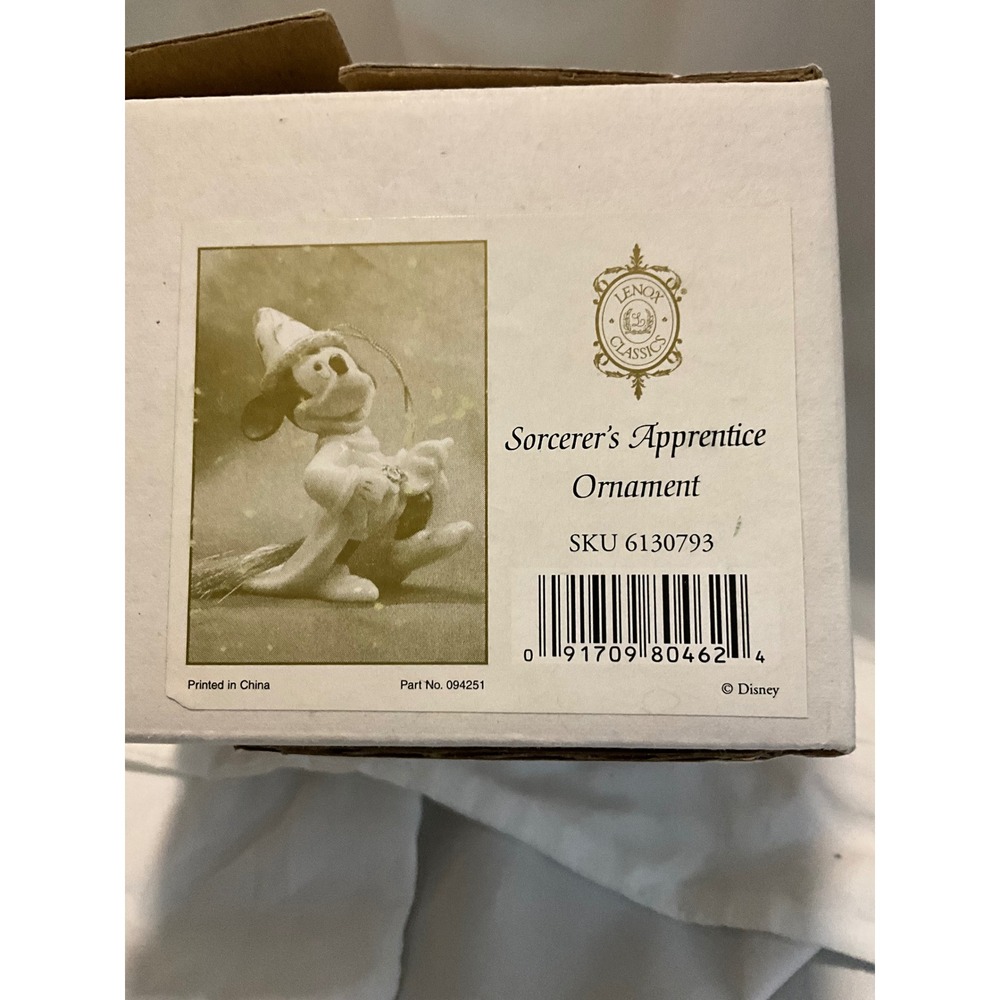 Lenox Disney Sorcerer's Apprentice Mickey Mouse Ornament Gold 24K 6130793